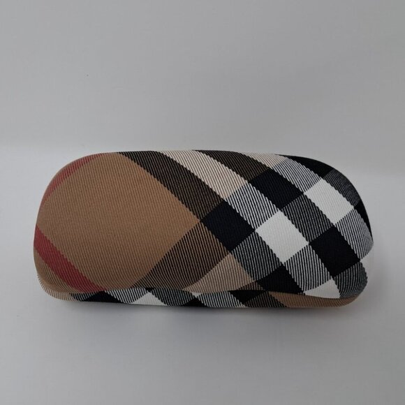 NEW Burberry Sunglasses Case 2 PACK SET OF 2 Glasses Beige Nova Check 6" x 2.5" - Picture 2 of 8